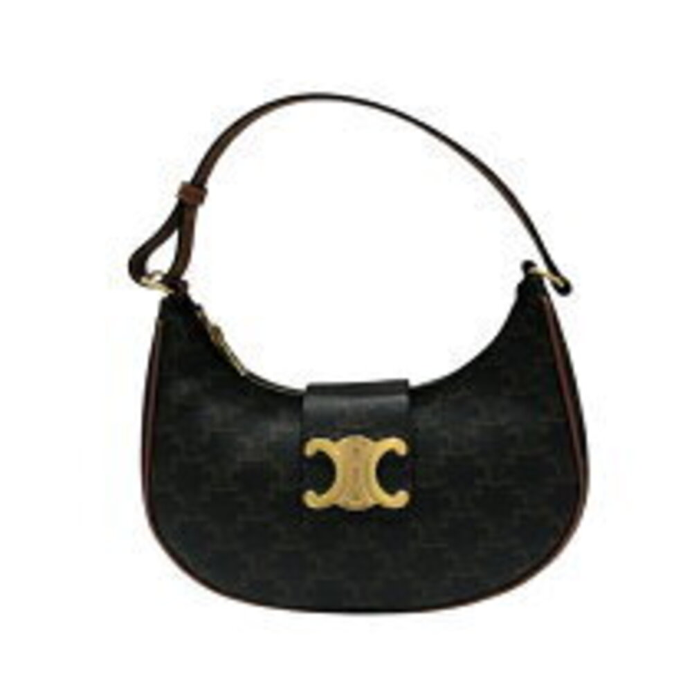 Celine Ava Tan Triomphe Canvas Handbag